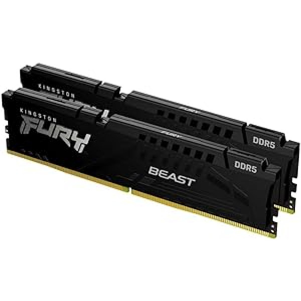 Kingston Fury Beast Black EXPO DDR5 16GB (2x8GB) 6000MT/s DDR5 CL36 DIMM galddatoru spēļu atmiņas komplekts ar 2 — KF560C36BBEK2-16