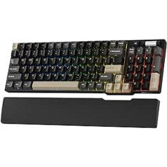 RK ROYAL KLUDGE RK96 RGB Limited Ed, 90% 96 Keys Wireless Triple Mode BT5.0/2.4G/USB-C Hot-Swap Mechanical Keyboard with Wrist Rest, Software Support, Linear Viridian Switch