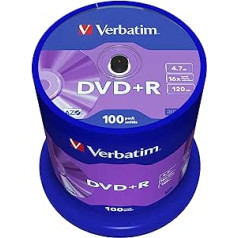 Verbatim 43551 DVD + R PC komponentu sudrabs