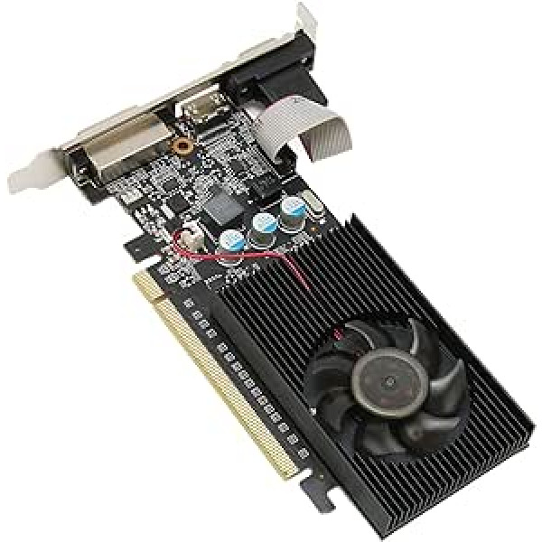 Dpofirs GT210 grafikas karte DDR3 1 GB 64 bitu spēļu grafikas karte ar HDMI DVI VGA pieslēgvietām PCIe 2.0 atbalsts DirectX10.1 datora grafikas kartei biroja videospēlēm