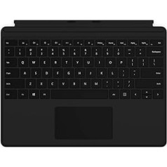 Microsoft Surface Pro X tastatūra — Clavier — ar skārienpaliktni — Rétroéclairé — espagnols — melns — komerciāla — Pour Surface Pro X QJX-00012