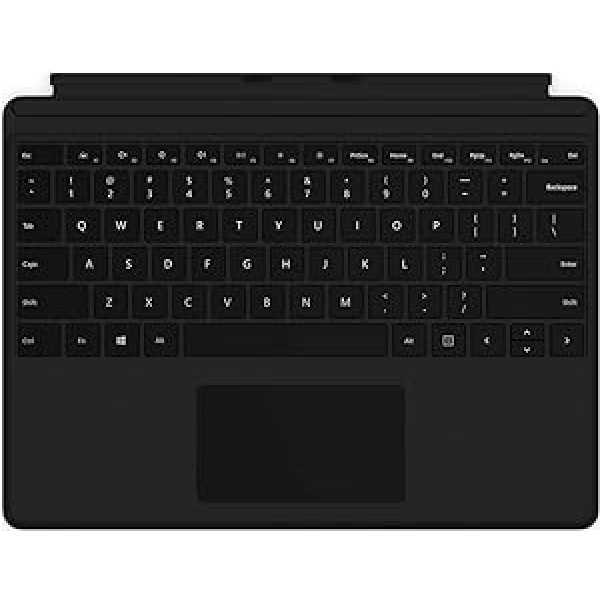 Microsoft Surface Pro X tastatūra — Clavier — ar skārienpaliktni — Rétroéclairé — espagnols — melns — komerciāla — Pour Surface Pro X QJX-00012