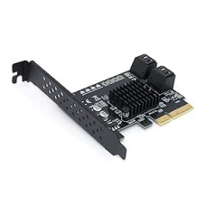 Computer District 4 Port SATA III (SATA 3) RAID PCI Express x4 kontrollera karte — RAID 0,1,10,HyperDuo SSD — mikroshēmojums Marvell 88SE9230 — zems un augsts profils