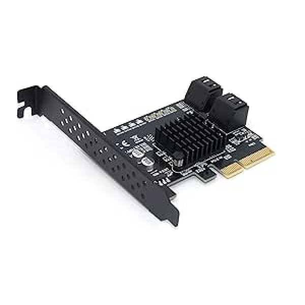 Computer District 4 Port SATA III (SATA 3) RAID PCI Express x4 kontrollera karte — RAID 0,1,10,HyperDuo SSD — mikroshēmojums Marvell 88SE9230 — zems un augsts profils