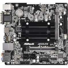 ASRock J4125-ITX, Intel, SOC (J4125), 2DDR4 (SO-DIMM), 8 GB, VGA+DVI+HDMI, GBLAN, 4SATA3, 4USB3.2, MITX, vieno dydžio
