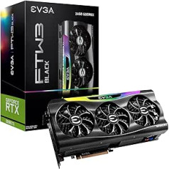 EVGA GeForce RTX 3090 Ti FTW3 Black Gaming, 24G-P5-4981-KR, 24GB GDDR6X, iCX3, ARGB LED, Backplate, Free eLeash