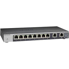 NETGEAR GS110MX 10 portu gigabitu / 10 G Ethernet nepārvaldīts slēdzis (2 x 10 G /vairāki koncerti, galddators/statīva montāža, ProSAFE mūža aizsardzība)