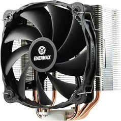 ENERMAX ETS-F40-FS Silent Black CPU dzesētājs, TDP 200W+, 140mm PWM augstspiediena klusais ARGB ventilators, Heat Pipe Direct Touch, der AMD AM4/AM5 LGA 1700/1200, ETS-F40-FS, melns