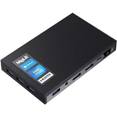 MeLE Fanless Mini PC Fanless Quieter3Q Celeron N5105 8GB 128GB Windows 11 Pro mazs galddators Atbalsta Linux, M.2 SSD, WiFi 6, Gigabit Ethernet, BT5.2 industries, Office, Zoom, Media