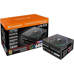 Thermaltake Toughpower Grand 750W RGB Sync Edition datora barošanas avots 80Plus, melns 650W