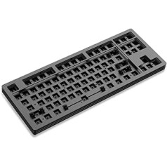 AJAZZ AKC087 DIY mehāniskās tastatūras komplekts, trīsrežīmu savienojums, daudzslāņu metāla pamatne, 75% kompakts 87 taustiņu izkārtojums, TKL, karsti maināms, saderīgs ar 3 kontaktu 5 kontaktu Gateron/Cherry