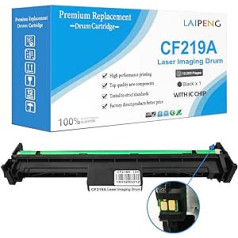 Saderīga trumuļa kasetne 19A CF219A melna nomaiņa HP Laserjet Pro M102a M102w, MFP M130fn M130fw M130nw M130a printerim (trumuļa bloks, 12000 lapas)