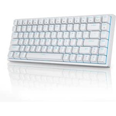 RK ROYAL KLUDGE RK84 Blue Backlit 75% BT5.0/2.4G/USB-C Hot Swap Mechanical Keyboard, 84 Keys Tenkeyless TKL Mechanical Keyboard with Removable Frame, Blue Switches