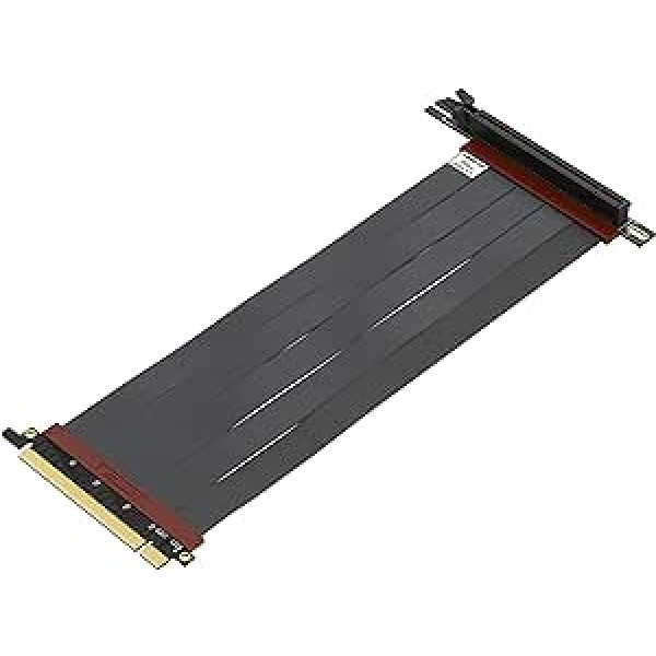 LINKUP – Ultra PCIe 4.0 X16 stovo kabelis (RTX4090, RX6950XT, x570, B550, Z690 išbandytas), ekranuotas, vertikalus žaidimų PCI Express Gen4 montavimas, universali 90 laipsnių moteriška jungtis (25 cm), 3.0 Gen3 suderinama