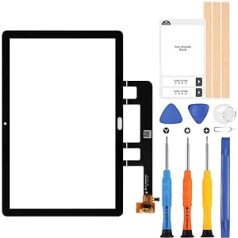 ARSSLY Huawei MediaPad M5 Lite 10 BAH2-L09 BAH2-W09 BAH2-W19 Skārienekrāna ciparu pārveidotājs Skārienekrāna ciparu pārveidotāja stikla panelis ar remonta komplektu melns (bez LCD displeja)