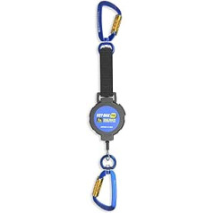 Key-Bak Pro ToolMate Retractable Carabiner Tool Tether with 1lb Tool Drop Capacity Locking Swivel Carabiner Stainless Steel Coated Cable (ANSI 121 Certified)