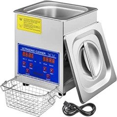 Mophorn Ultrasonic Cleaner 15L Profesionāla nerūsējošā tērauda veļas mašīna daudzfunkcionāla ar digitālo taimeri brillēm, pulksteņiem un rotaslietām