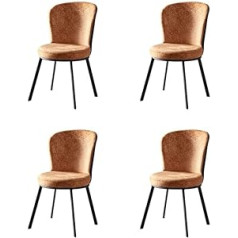 fhda Möbel Esszimmerstuhl Samt gepolsterte Akzentstühle Küchenstuhl mit Metallbeinen für Home Kitchen Restaurant Chair