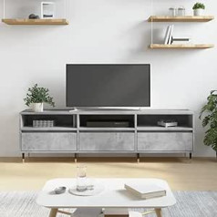 FIRBNUS televizoriaus spintelė betoninė pilka 150 x 30 x 44,5 cm medinė kompozitinė lenta Medinė indauja Pramoninė svetainės baldai TV spintelė TV spintelė TV spintelė medinė televizoriaus spintelė