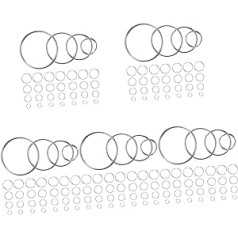 TEHAUX 200 Stk nahtloser O-Ring daudzfunkcionāls O-Ringe Haken für DIY Schlüsselanhänger kreative Haken robuste Anschlüsse Schnalle Koffer Kleiderknopf Kleidung Verbinder