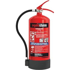 OGNIOCHRON - Fire Extinguisher Foam (6 L) I Foam Extinguisher with Wall Holder I Fire Classes AB I Ideal for Offices, Production Sites, Schools and Airports I Includes Pressure Gauge, Steel Pin