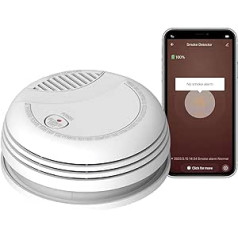 Clouree Smart Smoke Detector Wi-Fi darbojas ar Tuya lietotni (5 iepakojumā)