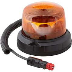 HELLA 2RL 014 979-021 LED-Rotating Beacon - RotaLED Compact - 12/24V - Yellow - Magnet Mount - Yellow - White - Cable: 600mm - Plug: DIN ISO 4165