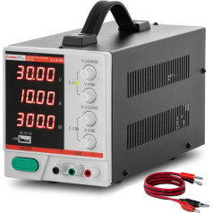 Laboratorinis LED aptarnavimo maitinimo šaltinis 0-30 V DC 0-10 A 300 W