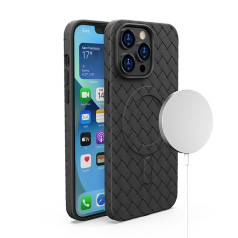 Pīts futrālis iPhone 13 Pro Max ar MagSafe Woven Case, melns