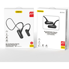 Dudao U2XS belaidės Air Conduction Bluetooth 5.0 sportinės ausinės, juodos
