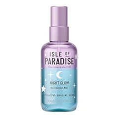 Isle Of Paradise savaiminio įdegio veido migla naktinis (100 ml) laipsniškas savaiminio įdegio veido rūkas, derinamas odos priežiūros ir savaiminio įdegio, natūralių ingredientų ir veganų derinys