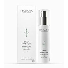 Mádara MÁDARA Organic Skincare dziļu mitrumu atjaunojošs nakts krēms - 50 ml, bagātīga tekstūra, viegli uzsūcas, ar antioksidantiem un dabīgām augu esencēm, vegāns, sertificēts Ecocert