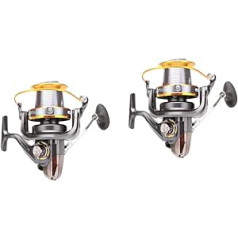 INOOMP Pack of 2 Baitcasting Reel Baitcasting Reels Maināmas makšķerēšanas spoles Jūras makšķerēšanas spoles Izkraušanas spoles Saldūdens zvejas spoles Sālījumā Riteņa Enkura Zivis spiningam