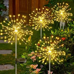 4 упаковки по 150 светодиодных солнечных садовых фонарей для украшения сада, рождественские огни Starbright, светодиодные декоративные лампы для