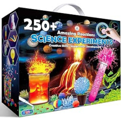 UNGLINGA 250+ Wissenschaft Experimente Kits für Kinder, Jungen Mädchen Spielzeug Geburtstag Geschenke Ideen, Chemie-Set, STEM Aktivitäten Bildungsprojekt, Vulkan Wissenschaftler Kit