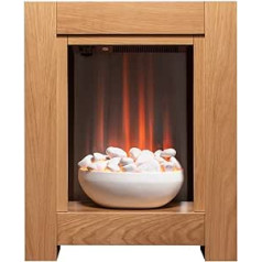 Adam Monet 23-inch Oak Companion Set with Electric Fireplace