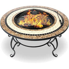 CENTURION atbalsta fireology Topanga Garten Heizung/Fire Pit/Couchtisch/Grill/Ice Bucket – Keramik Oberfläche