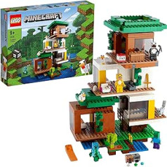 LEGO 21174 Minecraft - Modernā koka māja rotaļlieta, komplekts zēniem un meitenēm no 9 gadu vecuma ar figūriņām