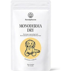 Sensipharm Monoderma Dry - Naturally Helps with Dry Eczema, Itching, Skin, Coat, Problems - 90 Tablets of 1000 mg for Dogs