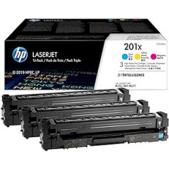 HP 201X Original LaserJet Tonerkartuschen Cyan/Magenta/Gelb ar Hoher Reichweite (3er-Pack)