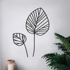 Artnova Decorative Metal Wall Pictures - (83 cm) - Wall Decoration - Monstera Leaves - Minimalist Art Picture for Modern Rooms at Home, Office and Outdoor Use