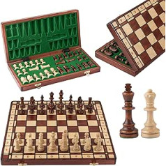 Мастер шахмат Юпитер 42 см, уникальная деревянная игра в шахматы, утяжеленные фигуры и большая шахматная доска для детей и взрослых
