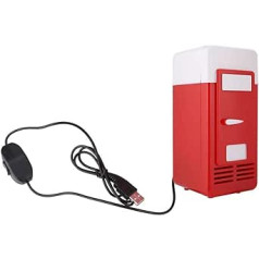 Bewinner DC 5V 10W mažas šaldytuvas, kompiuterio USB nešiojamas šaldytuvas, biuro / kambario / garažo šaldytuvas, aušintuvas / šildytuvas - raudona / juoda (raudona)