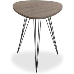 Versa Seatle Beistelltisch für das Wohnzimmer, Schlafzimmer oder die Küche. Modernāks, niedriger Tisch, Maßnahmen (A x G x A) 60 x 50 x 50 cm, Holz und Metall, Krāsa: Braun un Schwarz