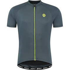 Rogelli Explore Radtrikot Herren Kurzarm - Atmungsaktive Fahrradtrikot - Reflektierend - Schnelltrocknend - 3 Rückentaschen - Rennrad Trikot - Fahrrad Trikot - Schwarz