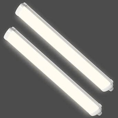 Viugreum 2 Pack 40 W Wet Room Light LED 115 cm 4800LM Workshop Wet Room Lamp IP65 Waterproof Neutral White 4000 K Tube Lamp Garage Cellar Light Strip Pilnīga caurule vannas istabai virtuves noliktavai