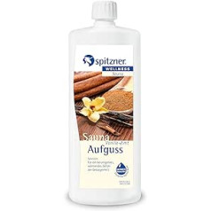 Spitzner Sauna Infusion Vanilla Cinamon Sensual 1000 ml - Sveikatingumo sauna namams, Sensual Sauna kvapas šilumai ir saugumui, Natūralus saunos koncentratas