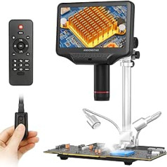 Andonstar AD407 Pro 3D HDMI litavimo skaitmeninis mikroskopas, 4MP 2160P UHD vaizdo įrašas, 7 colių reguliuojamas LCD ekranas, USB vaizdo elektroniniai mikroskopai remontui, plokštė, SMT SMD DIY