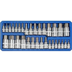 Blue Spot Tools 32-teiliges Sechskant-Bit-Steckschlüssel-Set (2–19 mm) (1/4 Zoll, 3/8 Zoll ir 1/2 Zoll)