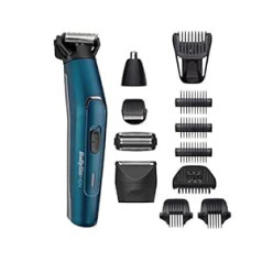 Babyliss Men's 12-in-1 Japanese Steel Ultimate Face and Body Care Set with Nose Trimmer Head and Body Care 100% Waterproof
